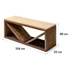 Kindlewood L Rust Holzspeicher Sitzbank 104x40x35cm Bambus Zink -Klarstein Verkaufs 10035763 yy 0006 logo