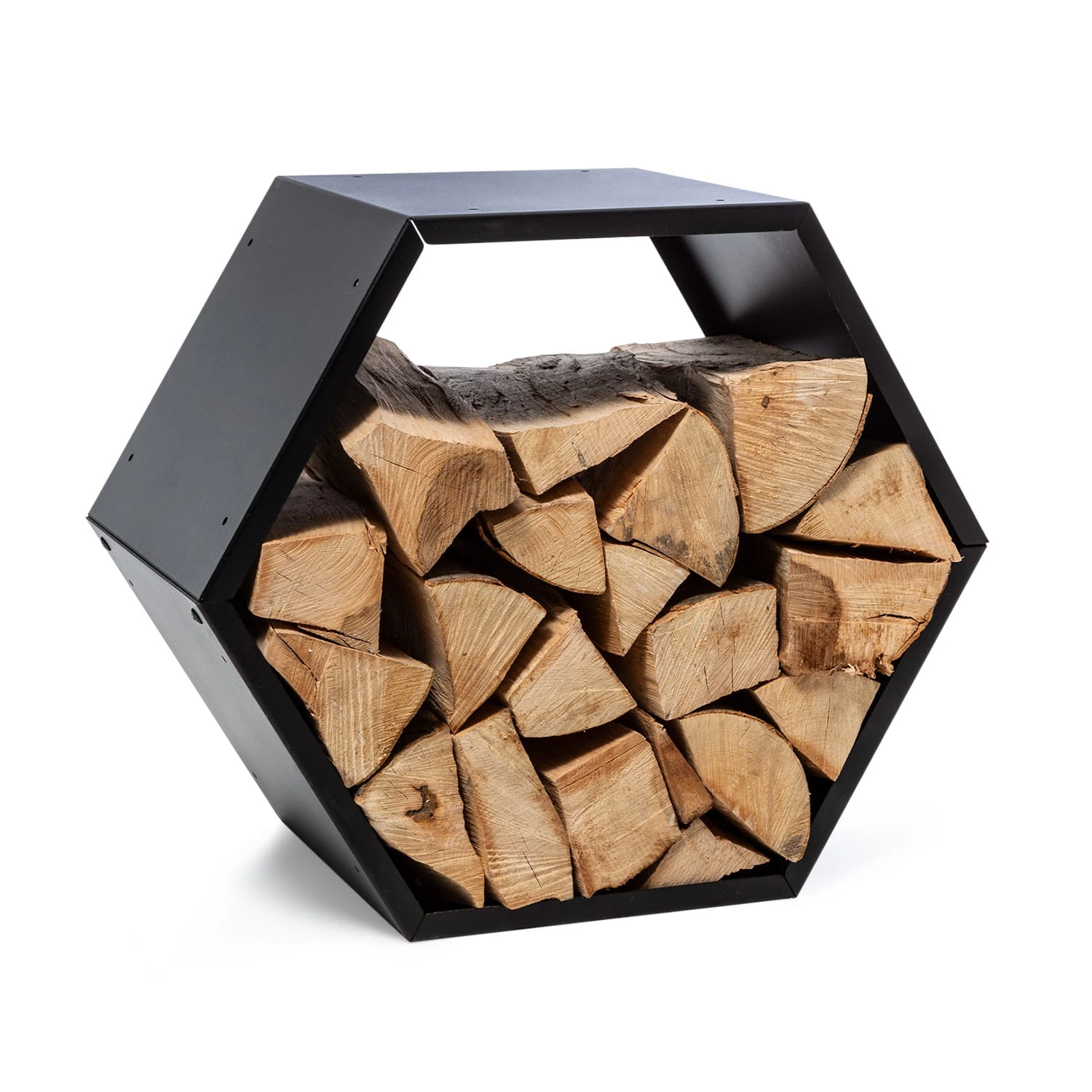 Hexawood Black Holzspeicher Hexagon-Form 50,2x58x32cm Hexawood Black Holzspeicher Hexagon-Form 50,2x58x32cm -Klarstein Verkaufs 10035764 yy 0001 titel
