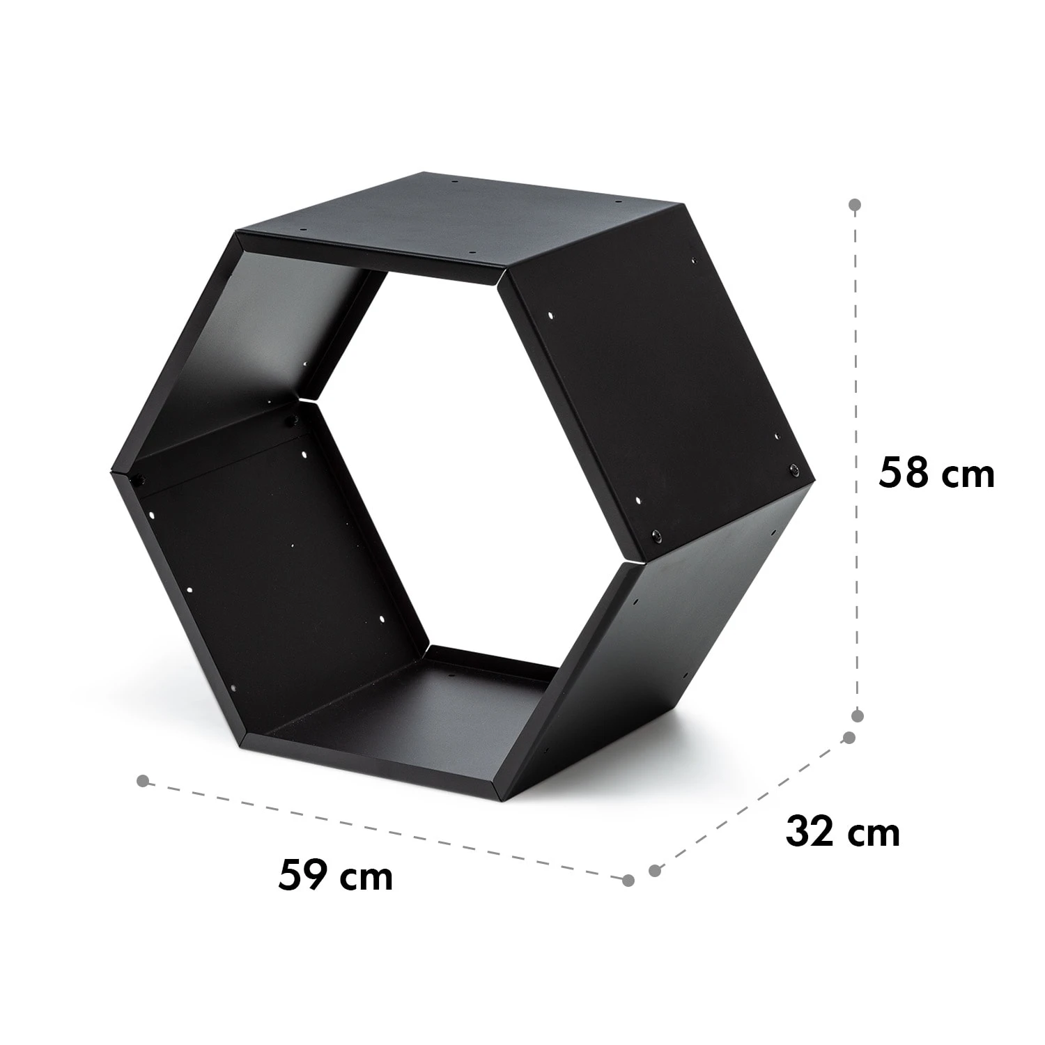 Hexawood Black Holzspeicher Hexagon-Form 50,2x58x32cm Hexawood Black Holzspeicher Hexagon-Form 50,2x58x32cm -Klarstein Verkaufs 10035764 yy 0006 logo