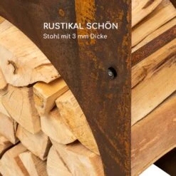 Trio Circulo Holzspeicher 55 X 160 X 30 Cm 3 Mm Stahl Regal Rostoptik -Klarstein Verkaufs 10035767 de 0004 logo