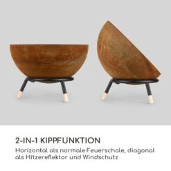 Fireball Rust Feuerschale 60 Cm Ø Kippbare Rost-Finish Rost / Holz -Klarstein Verkaufs 10035771 de 0003 logo