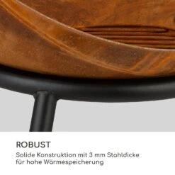 Fireball Rust Feuerschale 60 Cm Ø Kippbare Rost-Finish Rost / Holz -Klarstein Verkaufs 10035771 de 0004 logo