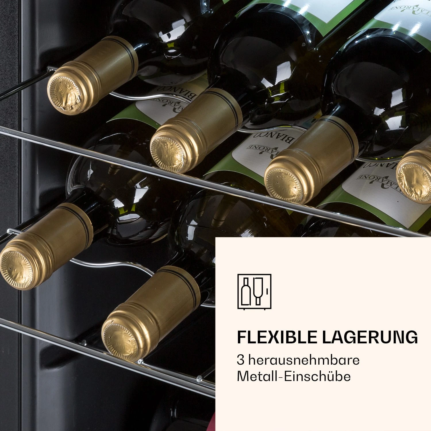 Ultimo 16 Uno Weinkühlschrank 42l Touch-Bedienfeld 16 Flaschen 5-18°C Ultimo 16 Uno Weinkühlschrank 42l Touch-Bedienfeld 16 Flaschen 5-18°C -Klarstein Verkaufs 10035777 de 0006 logo