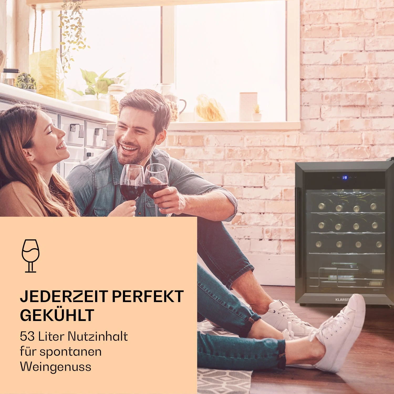 Ultimo 20 Uno Weinkühlschrank 53l Touch-Bedienfeld 131W 5-18°C Ultimo 20 Uno Weinkühlschrank 53l Touch-Bedienfeld 131W 5-18°C -Klarstein Verkaufs 10035778 de 0002 logo