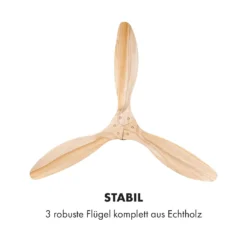 Santa Elena Deckenventilator 52" 9.060m³/h 3 Echtholzflügel -Klarstein Verkaufs 10035789 de 0004 logo