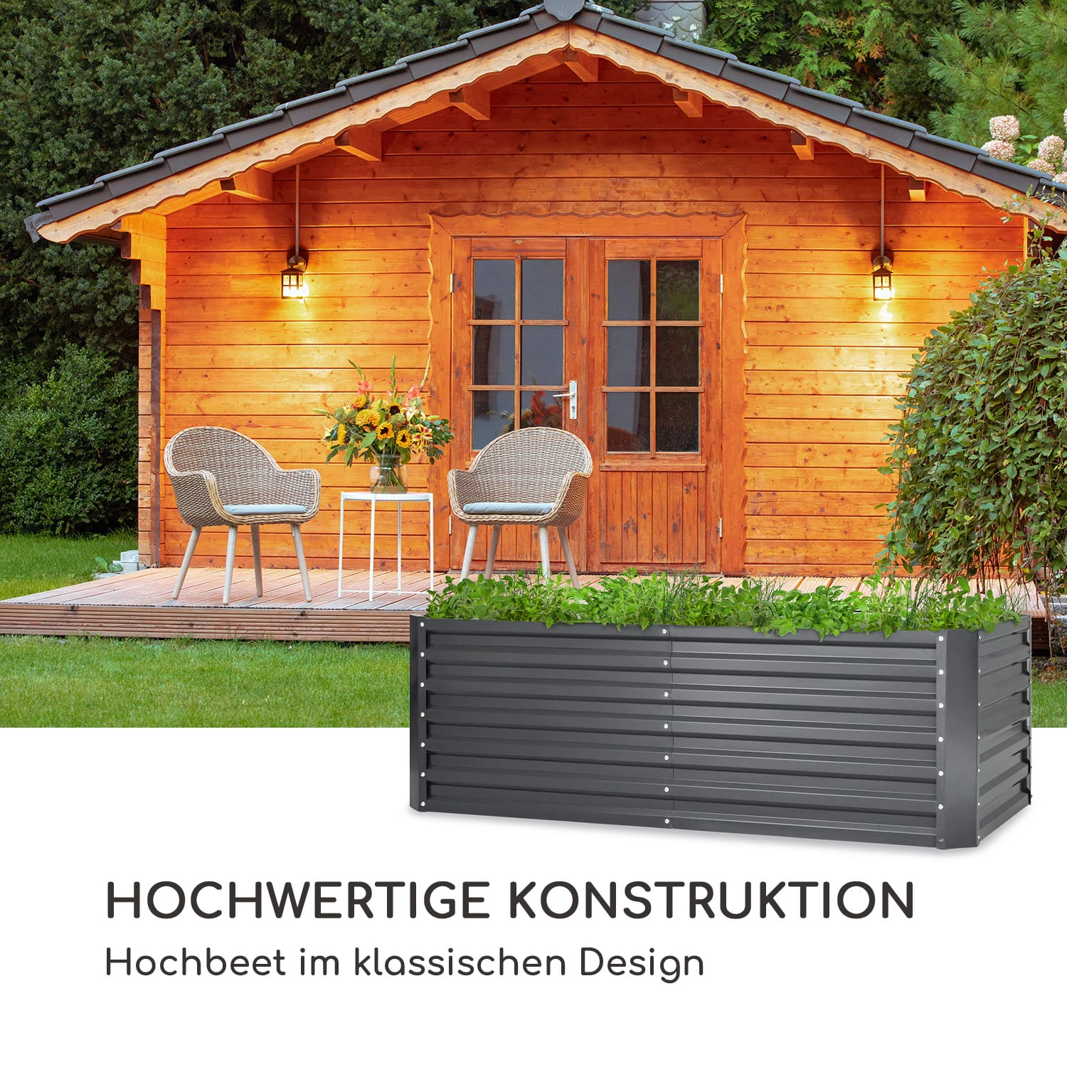 High Grow Straight Hochbeet 180 x 60 x 90 cm 970 l Stahl verzinkt High Grow Straight Hochbeet 180 X 60 X 90 Cm 970 L Stahl Verzinkt -Klarstein Verkaufs 10035813 de 0002 logo