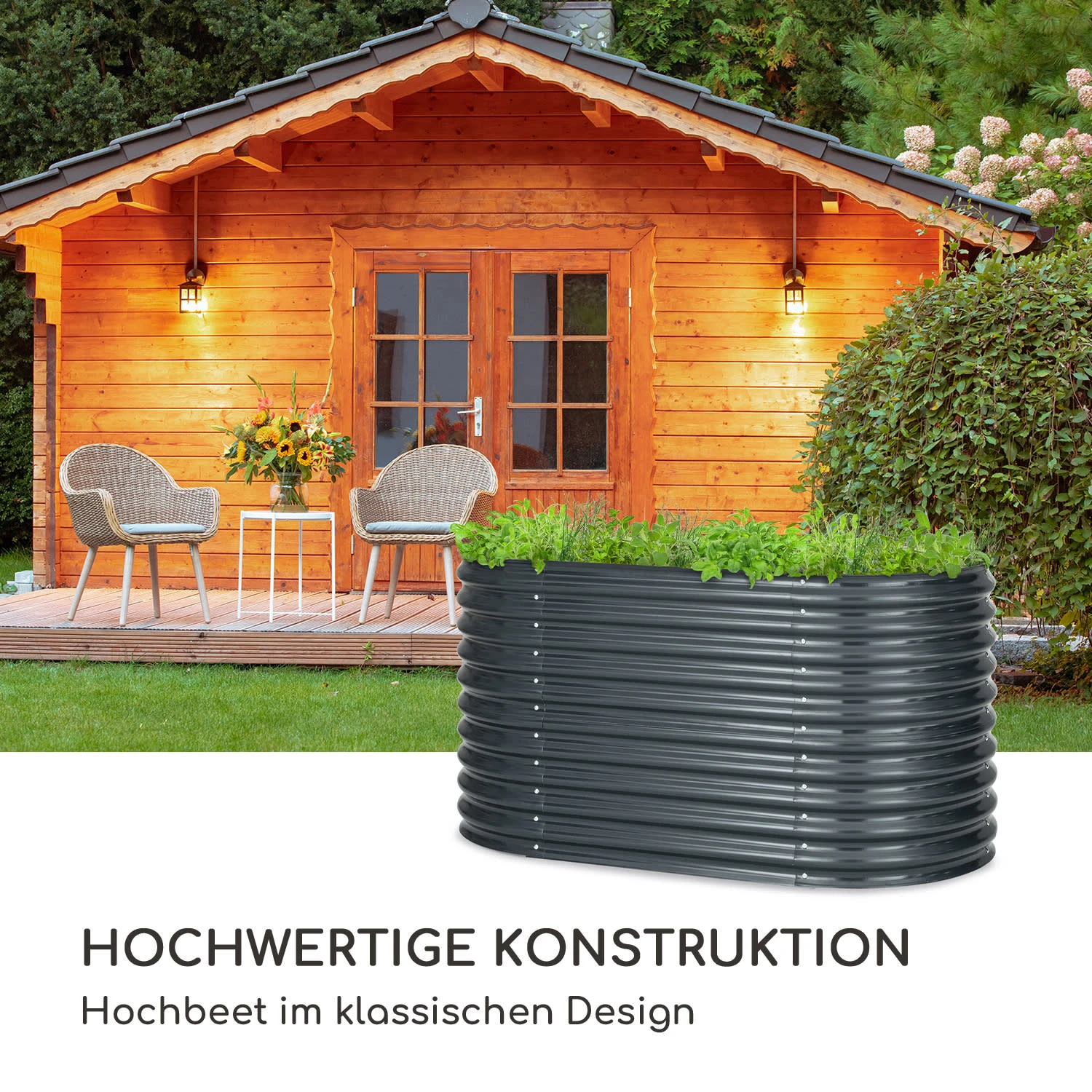 High Grow Hochbeet 160 x 80 x 80 cm Stahl-Wellblech einfacher Aufbau High Grow Hochbeet 160 X 80 X 80 Cm Stahl-Wellblech Einfacher Aufbau -Klarstein Verkaufs 10035814 de 0002 logo