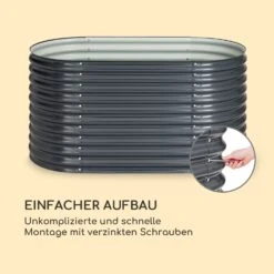 High Grow Hochbeet 160 X 80 X 80 Cm Stahl-Wellblech Einfacher Aufbau 4 High Grow Hochbeet 160 X 80 X 80 Cm Stahl-Wellblech Einfacher Aufbau -Klarstein Verkaufs 10035814 de 0005 logo