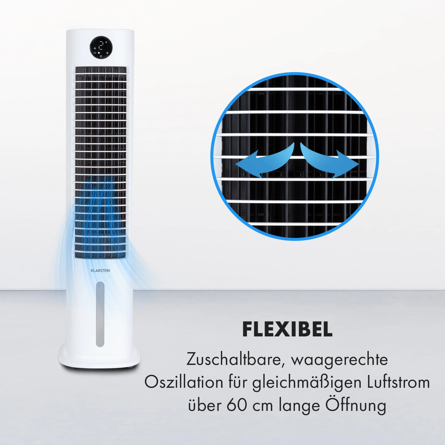 Skytower Grand Smart Luftkühler 80W 480 m³/h 8 Liter mobil Skytower Grand Smart Luftkühler 80W 480 M³/h 8 Liter Mobil -Klarstein Verkaufs 10035816 de 0004 logo