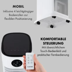 Skytower Grand Smart Luftkühler 80W 480 M³/h 8 Liter Mobil 7 Skytower Grand Smart Luftkühler 80W 480 M³/h 8 Liter Mobil -Klarstein Verkaufs 10035816 de 0008 logo