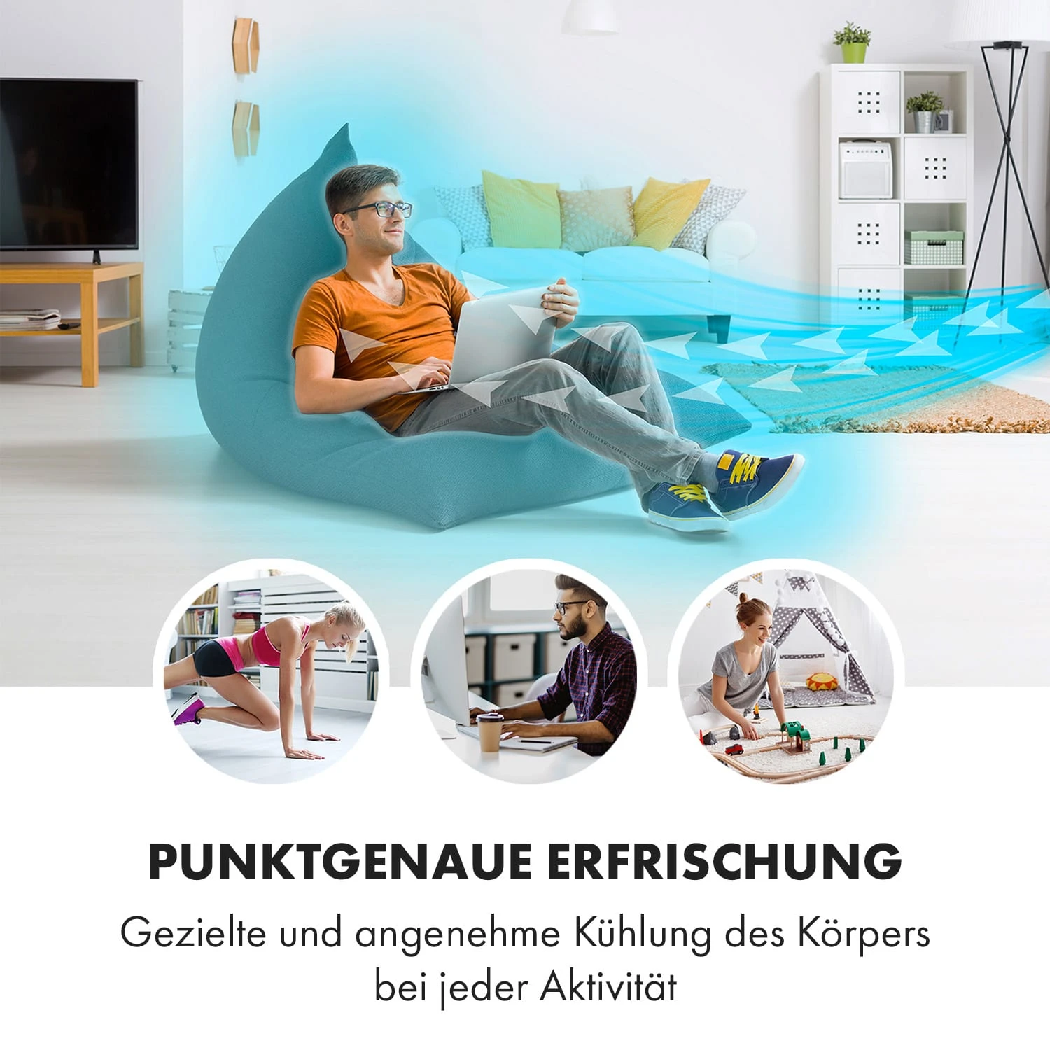 Polar Tower Smart Ventilator Luftkühler 7L 85W Fernbedienung Eispack Polar Tower Smart Ventilator Luftkühler 7L 85W Fernbedienung Eispack -Klarstein Verkaufs 10035830 de 0002 logo
