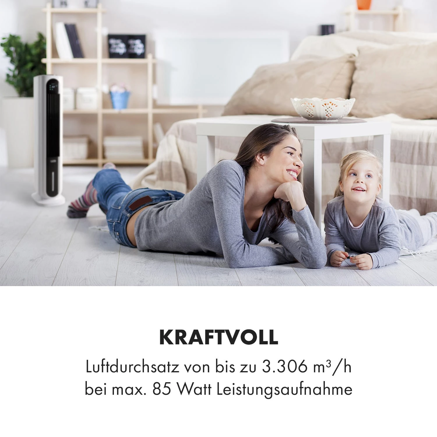Polar Tower Smart Ventilator Luftkühler 7L 85W Fernbedienung Eispack Polar Tower Smart Ventilator Luftkühler 7L 85W Fernbedienung Eispack -Klarstein Verkaufs 10035830 de 0004 logo