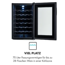 Barolo 28 Uno Weinkühlschrank 70 Liter 11-18°C SingleZone 2 Barolo 28 Uno Weinkühlschrank 70 Liter 11-18°C SingleZone -Klarstein Verkaufs 10035860 de 0003 logo