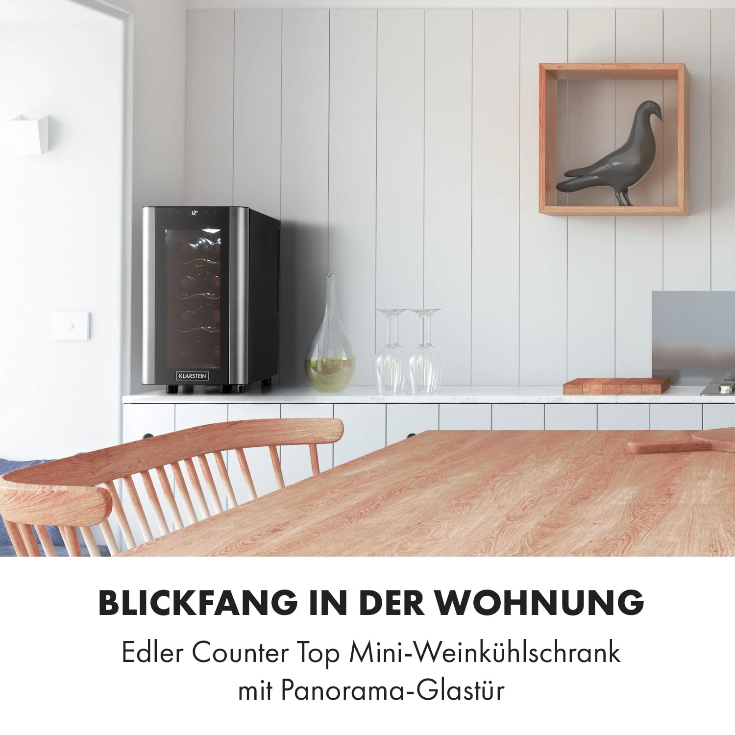 Reserva 8 Slim Uno Weinkühlschrank 8 Flaschen 23 Liter Edelstahl Reserva 8 Slim Uno Weinkühlschrank 8 Flaschen 23 Liter Edelstahl -Klarstein Verkaufs 10035861 de 0002 logo