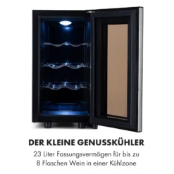 Reserva 8 Slim Uno Weinkühlschrank 8 Flaschen 23 Liter Edelstahl 2 Reserva 8 Slim Uno Weinkühlschrank 8 Flaschen 23 Liter Edelstahl -Klarstein Verkaufs 10035861 de 0003 logo
