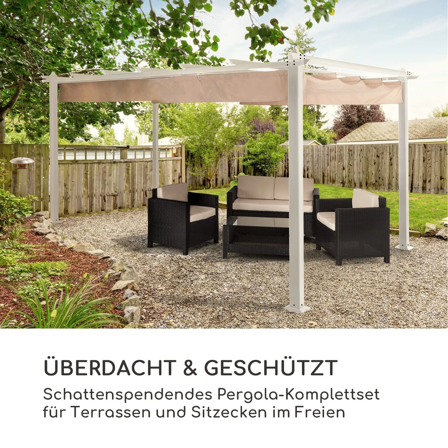 Pantheon Pergola Aluminiumkantrohr 3x4m 4 Eckpfosten wasserabweisend Pantheon Pergola Aluminiumkantrohr 3x4m 4 Eckpfosten Wasserabweisend -Klarstein Verkaufs 10035878 de 0002 logo