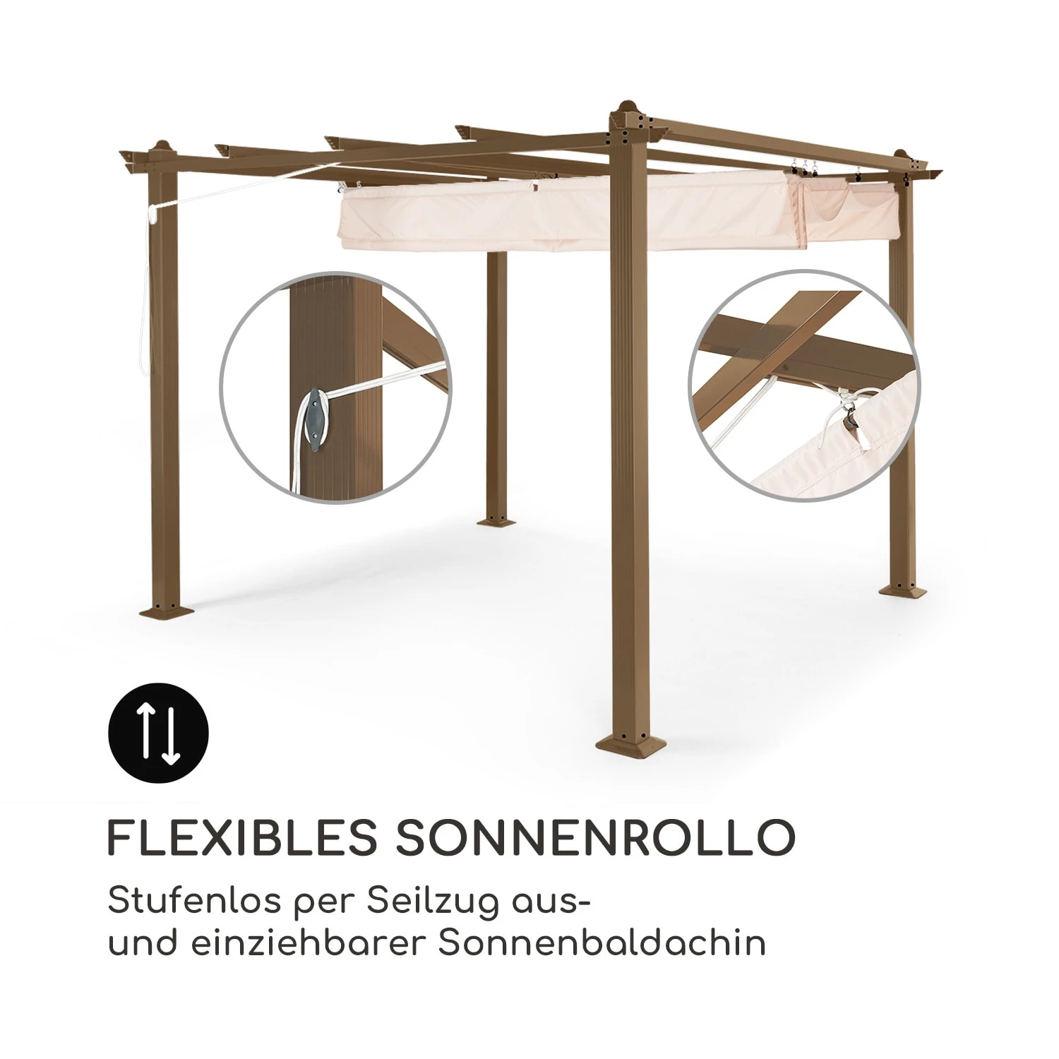 Pantheon Rust Pergola Aluminium 3x3m 6 Eckpfosten wasserabweisend Pantheon Rust Pergola Aluminium 3x3m 6 Eckpfosten Wasserabweisend -Klarstein Verkaufs 10035887 de 0004 logo