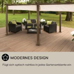 Pantheon Rust Pergola Aluminium 3x6m 6 Eckpfosten Wasserabweisend -Klarstein Verkaufs 10035891 DE 0006 usp