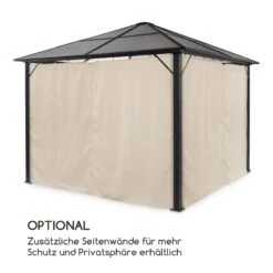 Pantheon Solid Sky Ambient Solar Pavillon Mit Grauem Dach 3x3m Polycarbonat Aluminium 3 Pantheon Solid Sky Ambient Solar Pavillon Mit Grauem Dach 3x3m Polycarbonat Aluminium -Klarstein Verkaufs 10035899 de 0004 logo