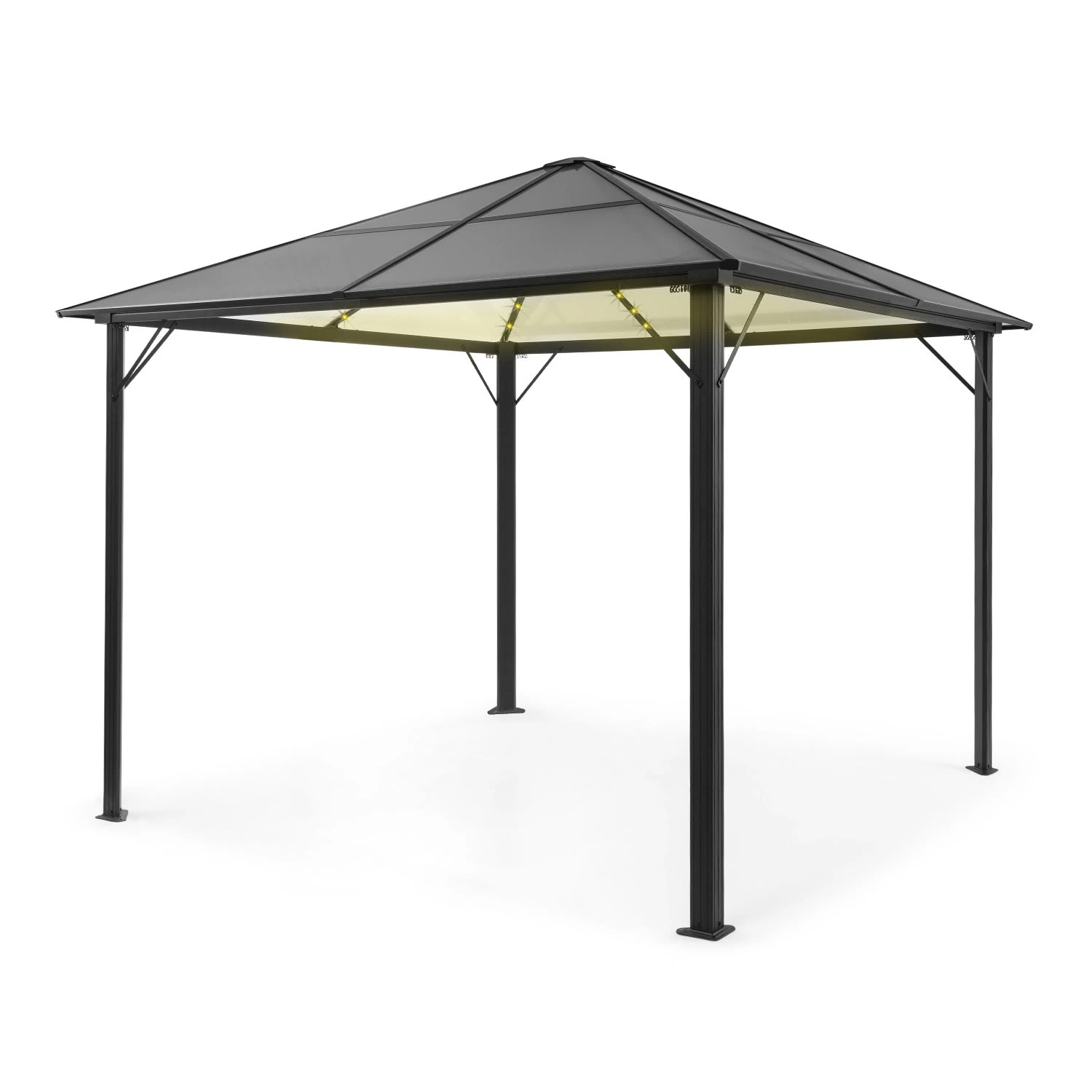 Pantheon Solid Sky Ambient Solar Pavillon mit grauem Dach 3x3m Polycarbonat Aluminium Pantheon Solid Sky Ambient Solar Pavillon Mit Grauem Dach 3x3m Polycarbonat Aluminium -Klarstein Verkaufs 10035899 yy 0001 titel