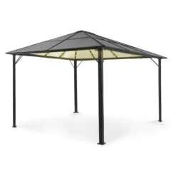 Pantheon Solid Sky Ambient Solar Pavillon 3x4m Polycarbonat Aluminium
