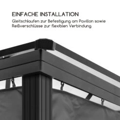 Pantheon Solid Sky Pavillon-Seitenwände 3x4 4 Stück 140g/m² 3 Pantheon Solid Sky Pavillon-Seitenwände 3x4 4 Stück 140g/m² -Klarstein Verkaufs 10035908 de 0004 logo
