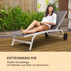 Limala Sonnenliege Lounger Stahl/Aluminium Textilene 150 Kg Mobil -Klarstein Verkaufs 10035921 de 0002 logo