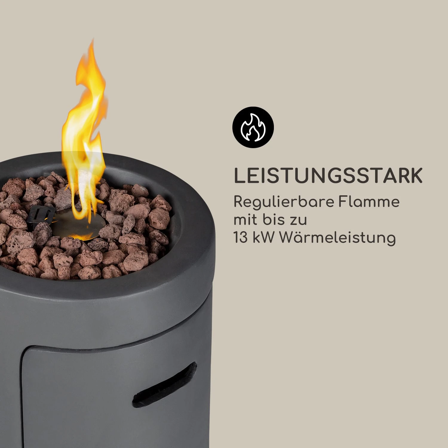 Crete Gas-Feuerstelle 13 kW Flüssiggas Edelstahl Crete Gas-Feuerstelle 13 KW Flüssiggas Edelstahl -Klarstein Verkaufs 10035931 de 0003 logo