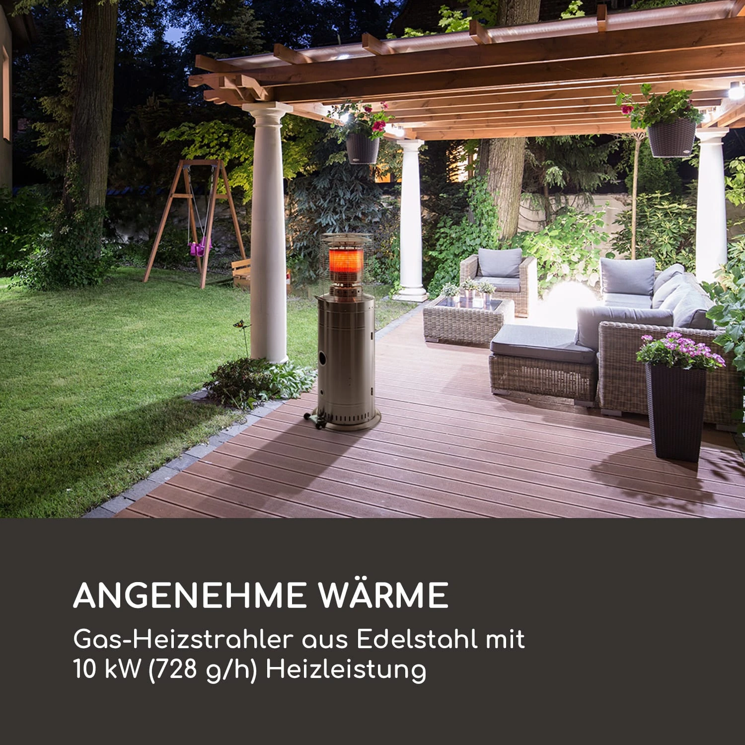 Heatwave Gasheizstrahler 10 kW (728 g/h) Bodenrollen Schutzcover Piezozündung Heatwave Gasheizstrahler 10 KW (728 G/h) Bodenrollen Schutzcover Piezozündung -Klarstein Verkaufs 10035957 de 0002 logo