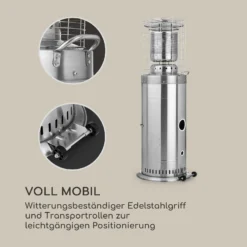 Heatwave Gasheizstrahler 10 KW (728 G/h) Bodenrollen Schutzcover Piezozündung 2 Heatwave Gasheizstrahler 10 KW (728 G/h) Bodenrollen Schutzcover Piezozündung -Klarstein Verkaufs 10035957 de 0003 logo