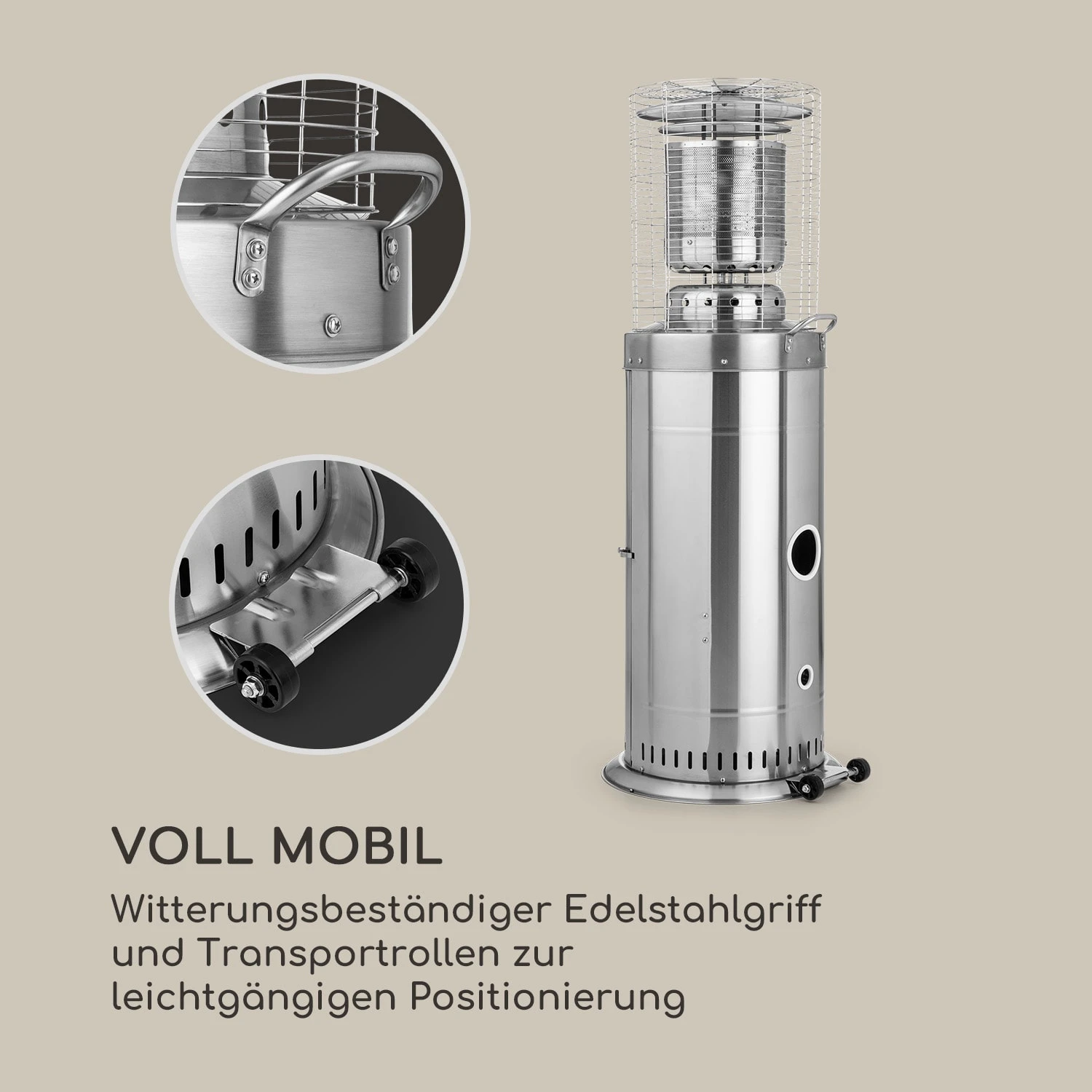 Heatwave Gasheizstrahler 10 kW (728 g/h) Bodenrollen Schutzcover Piezozündung Heatwave Gasheizstrahler 10 KW (728 G/h) Bodenrollen Schutzcover Piezozündung -Klarstein Verkaufs 10035957 de 0003 logo