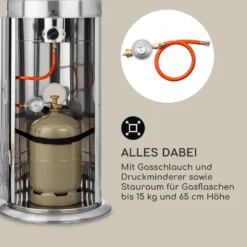 Heatwave Gasheizstrahler 10 KW (728 G/h) Bodenrollen Schutzcover Piezozündung 4 Heatwave Gasheizstrahler 10 KW (728 G/h) Bodenrollen Schutzcover Piezozündung -Klarstein Verkaufs 10035957 de 0005 logo