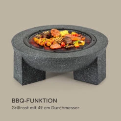 Troja Feuerschale Grill Ø 75 Cm Funkenfang Stahl Kunststein Feuerfest -Klarstein Verkaufs 10035976 de 0003 logo