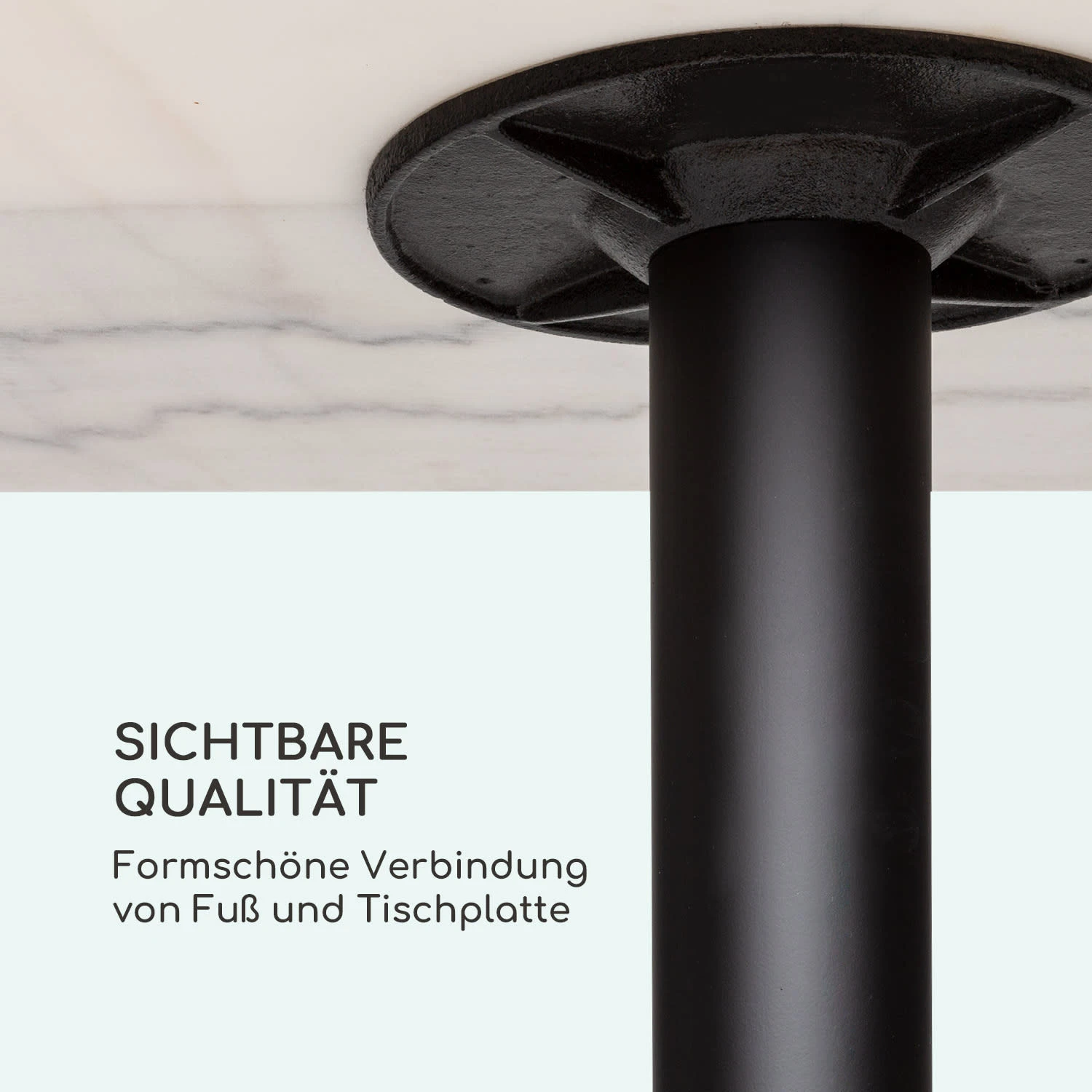 Patras Onyx Bistro-Tisch mit Jugendstil Marmor 60 x 60 cm Höhe: 72 cm rund Patras Onyx Bistro-Tisch Mit Jugendstil Marmor 60 X 60 Cm Höhe: 72 Cm Rund -Klarstein Verkaufs 10035980 de 0006 logo