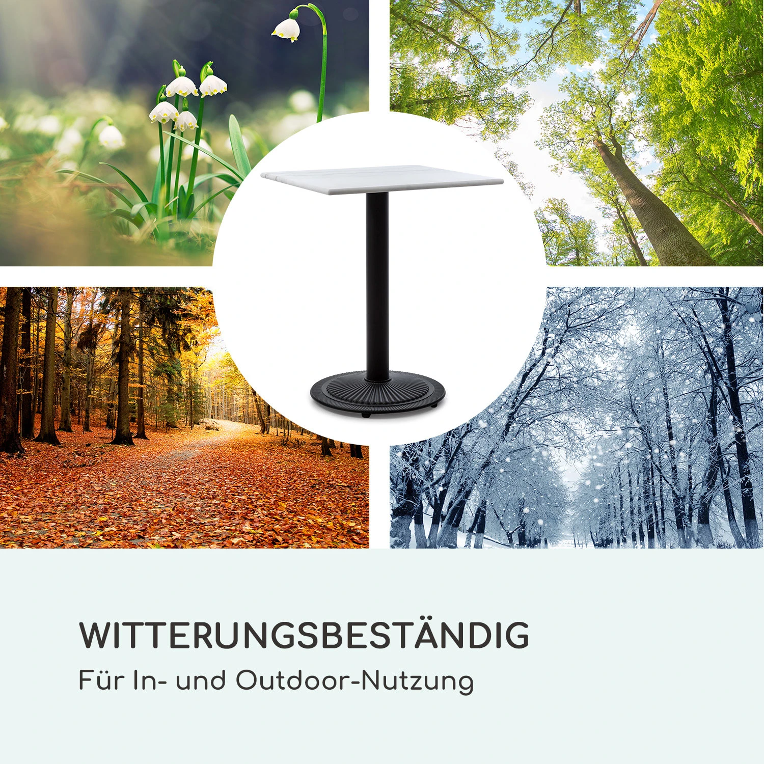 Patras Onyx Bistro-Tisch mit Jugendstil Marmor 60 x 60 cm Höhe: 72 cm rund Patras Onyx Bistro-Tisch Mit Jugendstil Marmor 60 X 60 Cm Höhe: 72 Cm Rund -Klarstein Verkaufs 10035980 de 0007 logo