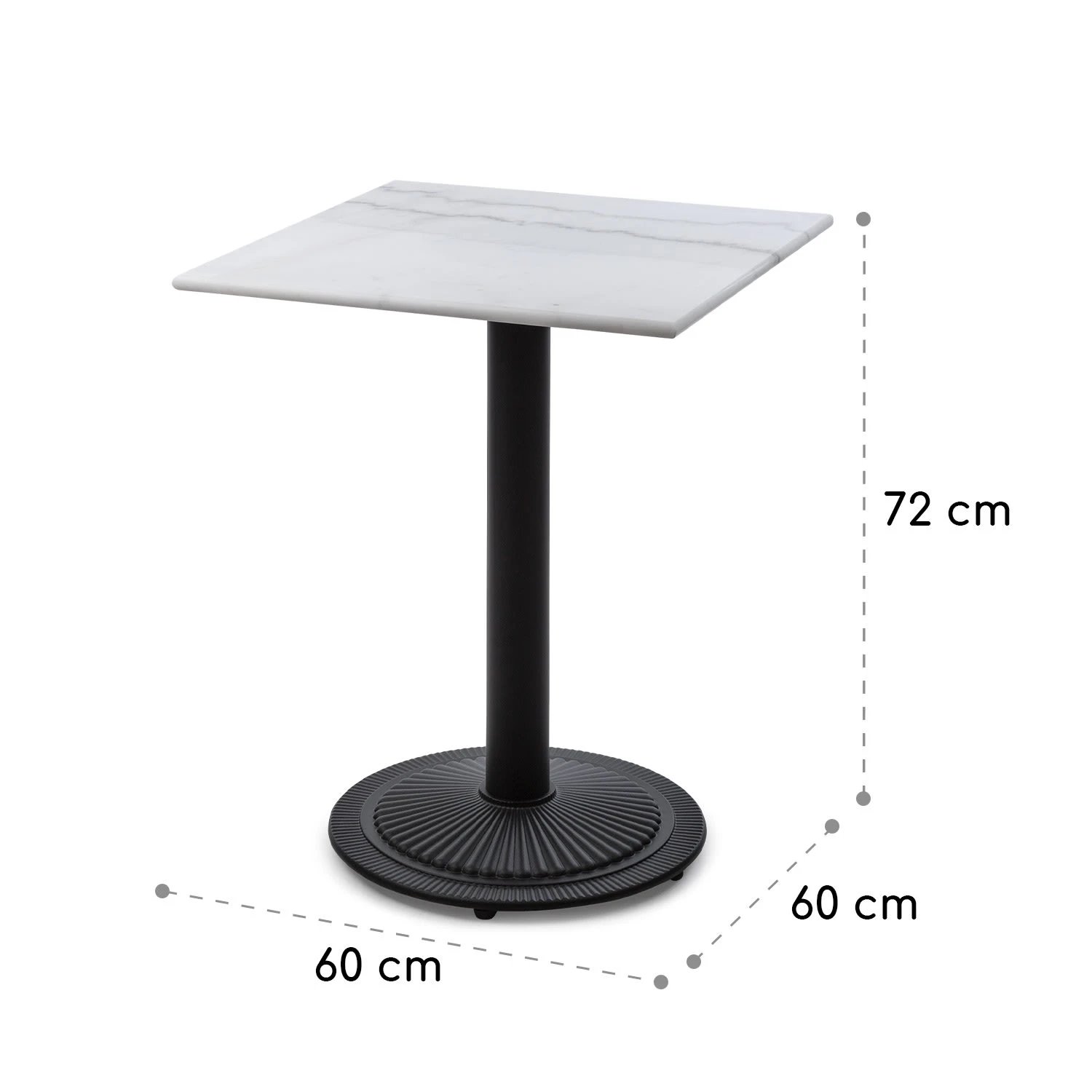 Patras Onyx Bistro-Tisch mit Jugendstil Marmor 60 x 60 cm Höhe: 72 cm rund Patras Onyx Bistro-Tisch Mit Jugendstil Marmor 60 X 60 Cm Höhe: 72 Cm Rund -Klarstein Verkaufs 10035980 yy 0008 logo