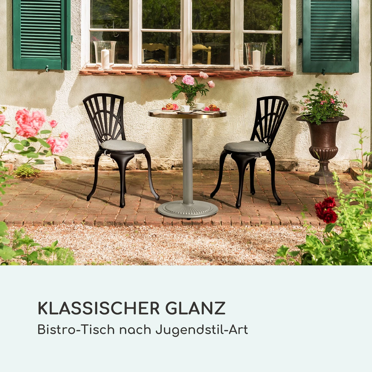 Patras Jewel Marmor-Tisch Jugendstil Ø: 57,5 cm H: 75 cm Gusseiserner Standfuß Patras Jewel Marmor-Tisch Jugendstil Ø: 57,5 Cm H: 75 Cm Gusseiserner Standfuß -Klarstein Verkaufs 10035983 de 0002 logo