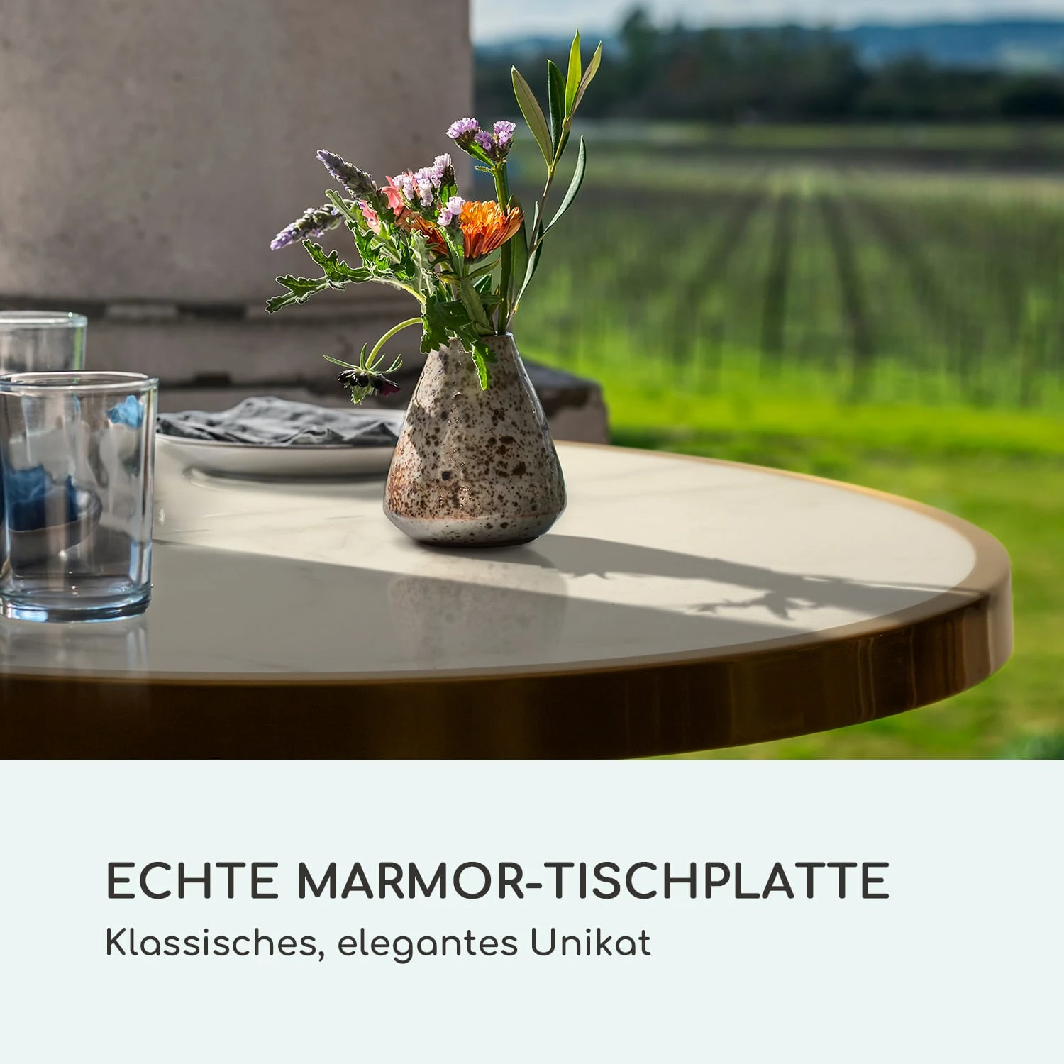 Patras Jewel Marmor-Tisch Jugendstil Ø: 57,5 cm H: 75 cm Gusseiserner Standfuß Patras Jewel Marmor-Tisch Jugendstil Ø: 57,5 Cm H: 75 Cm Gusseiserner Standfuß -Klarstein Verkaufs 10035983 de 0003 logo