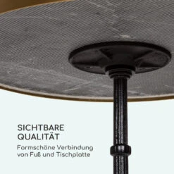 Patras Lux Bistro-Tisch Mit Dreifuß Marmortisch Ø: 57,5 Cm Höhe: 72 Cm -Klarstein Verkaufs 10035984 de 0006 logo