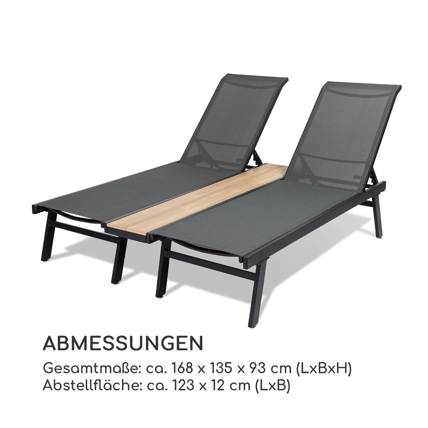 Pompei Sonnenliege Lounger 2 Pers. Aluminium Abstellfläche Pompei Sonnenliege Lounger 2 Pers. Aluminium Abstellfläche -Klarstein Verkaufs 10035985 de 0008 logo
