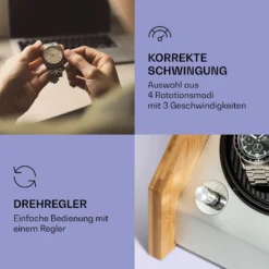 Garonne 2 Uhrenbeweger 1 Drehteller 2 Uhren 3 Speeds 4 Modi Bambus -Klarstein Verkaufs 10036041 de 0003 logo