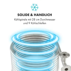 Counterflow Gegenstromkühler Ø28cm 9 Schleifen 304 Edelstahl -Klarstein Verkaufs 10036084 de 0003 logo