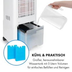 Maxflow Smart 3-in-1 Luftkühler Ventilator 5L WiFi Fernbedienung -Klarstein Verkaufs 10036091 de 0007 logo