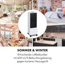 Maxflow Smart 3-in-1 Luftkühler Ventilator 5L WiFi Fernbedienung -Klarstein Verkaufs 10036091 de 0008 logo