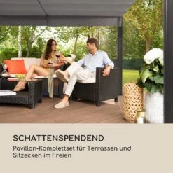 Pantheon Cortina Pergola Ersatzdach 200 G/m² Polyester-Tuch 3x4 M Inkl. Seilzug -Klarstein Verkaufs 10036117 de 0002 logo