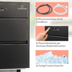 Powericer XL Eiswürfelmaschine 20 Kg/Tag 145 Watt -Klarstein Verkaufs 10036152 de 0004 usp