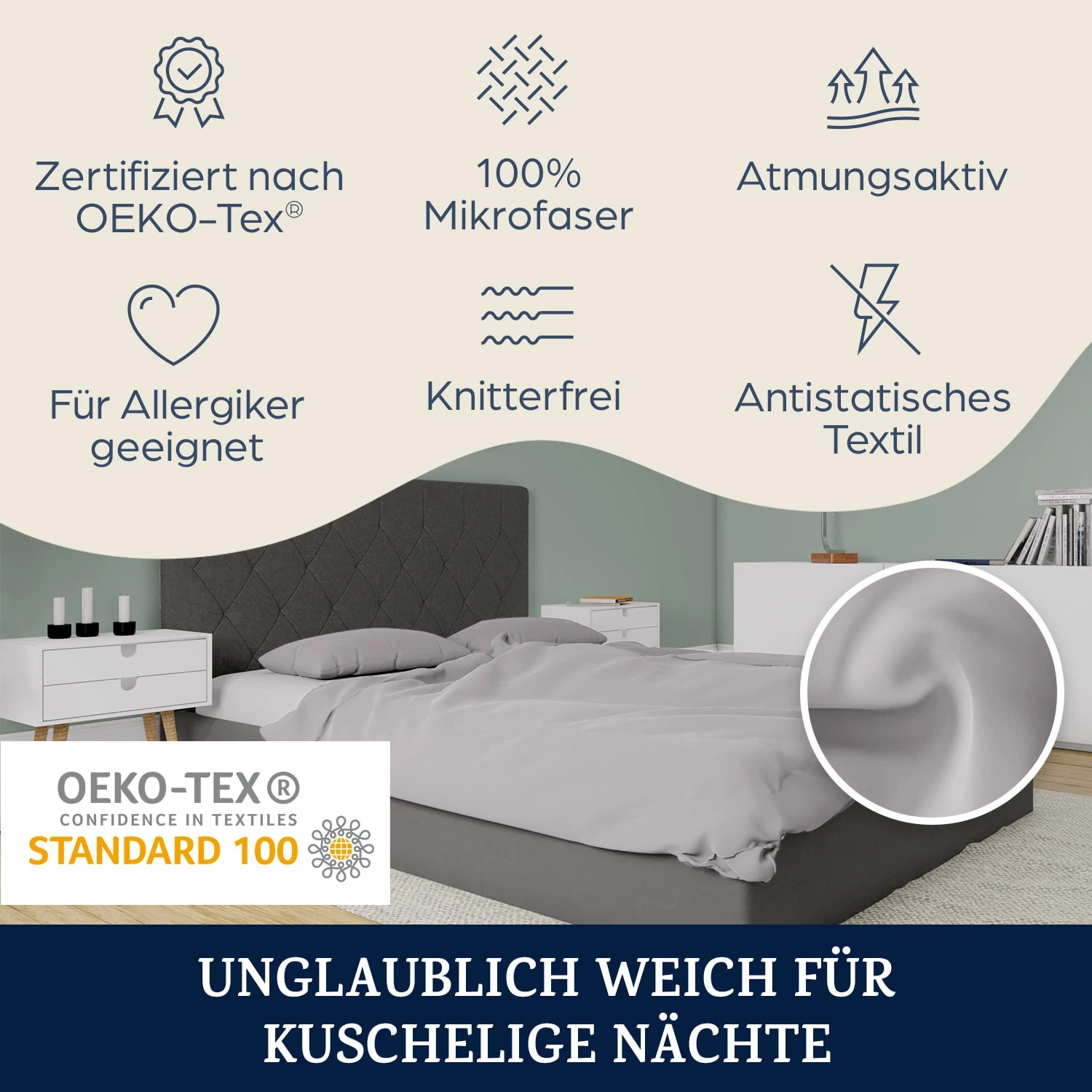 Soft Wonder-Edition Kopfkissenbezüge 2er Set 40x80 cm Mikrofaser Soft Wonder-Edition Kopfkissenbezüge 2er Set 40x80 Cm Mikrofaser -Klarstein Verkaufs 10036237 de 0002 logo