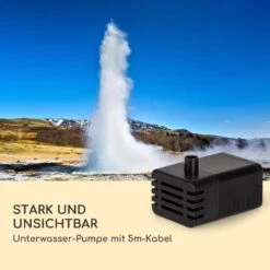 Löwenstein Wandbrunnen 2W Solar-Pumpe Polyresin 4 Weiße LED 5m Kabel -Klarstein Verkaufs 10036333 de 0007 logo