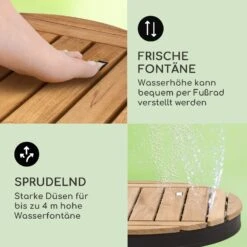 Sumatra Teak Round Gartendusche Aluminium Teakholz Tragegriff -Klarstein Verkaufs 10036351 de 0004 usp