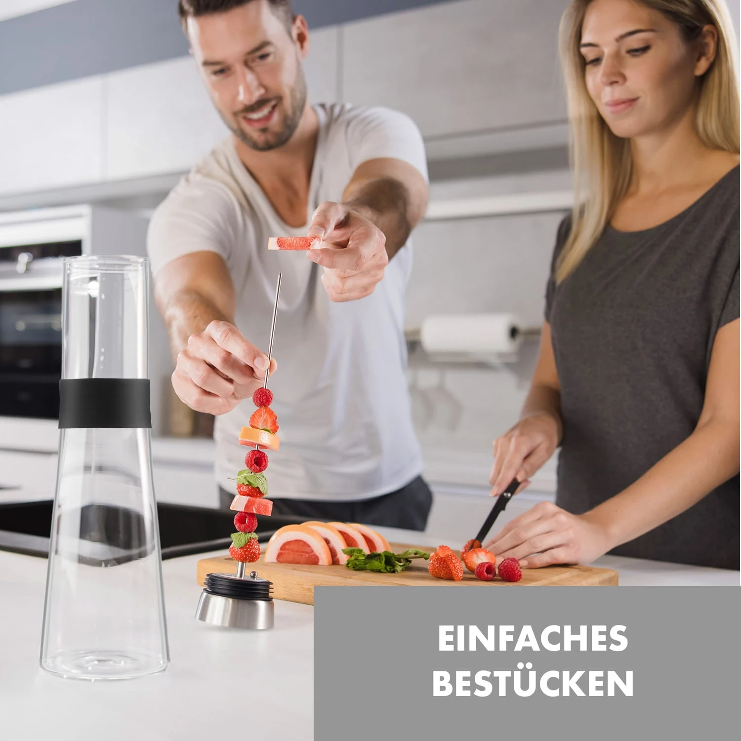 Sile Karaffe 1,6 Liter Borosilikatglas Fruchtspieß mit Stopper Sile Karaffe 1,6 Liter Borosilikatglas Fruchtspieß Mit Stopper -Klarstein Verkaufs 10036369 de 0002 logo